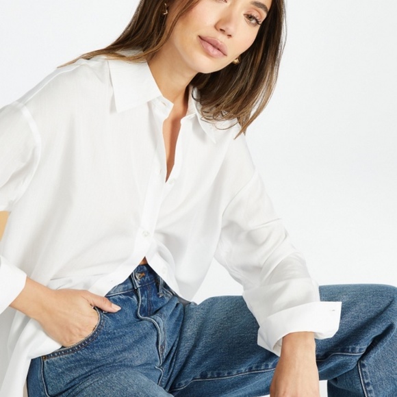 Justfab Oversized Boyfriend Shirt Size XS - Picture 8 of 8